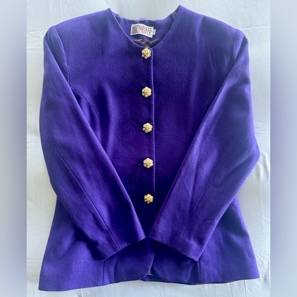 Purple and Gold Blazer with Tailored Fit